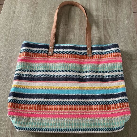 NWOT … Colorful Striped Tote Bag - Picture 2 of 4
